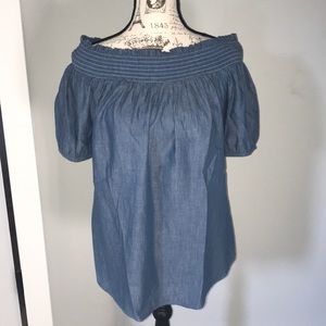 Blue  off shoulder top